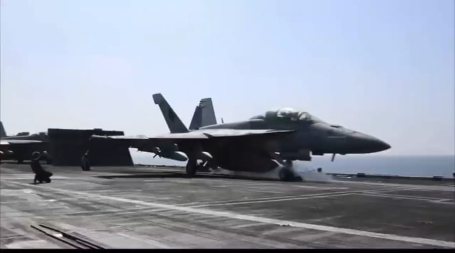 CENTCOM footage of US jets taking off to strike Iran