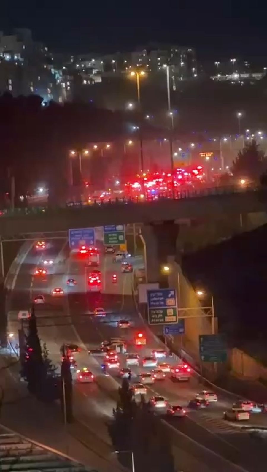 Rescue forces en route to scene of missile impact, Jerusalem
