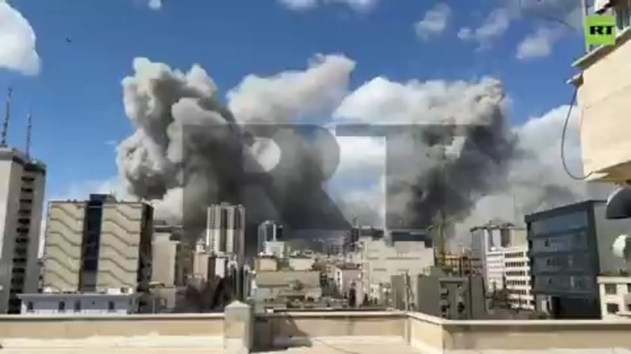 Tehran in flames