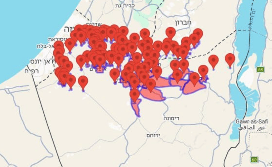 Air raid sirens over southern israel