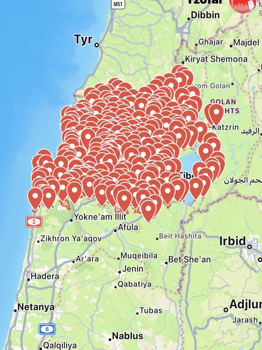 Air raid sirens sound in the North