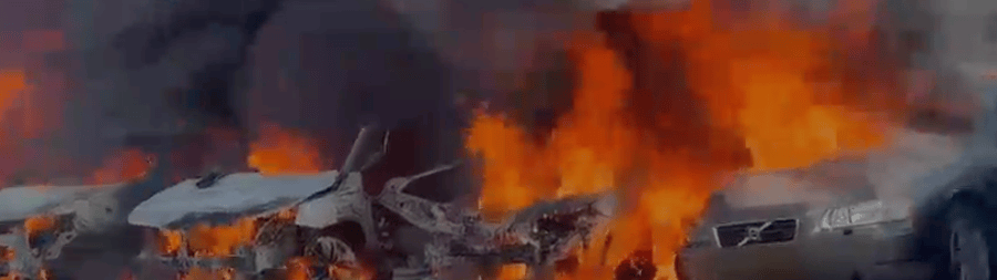 Firefighters Battle Car Blazes in Rosh HaAyin Following Interception Debris