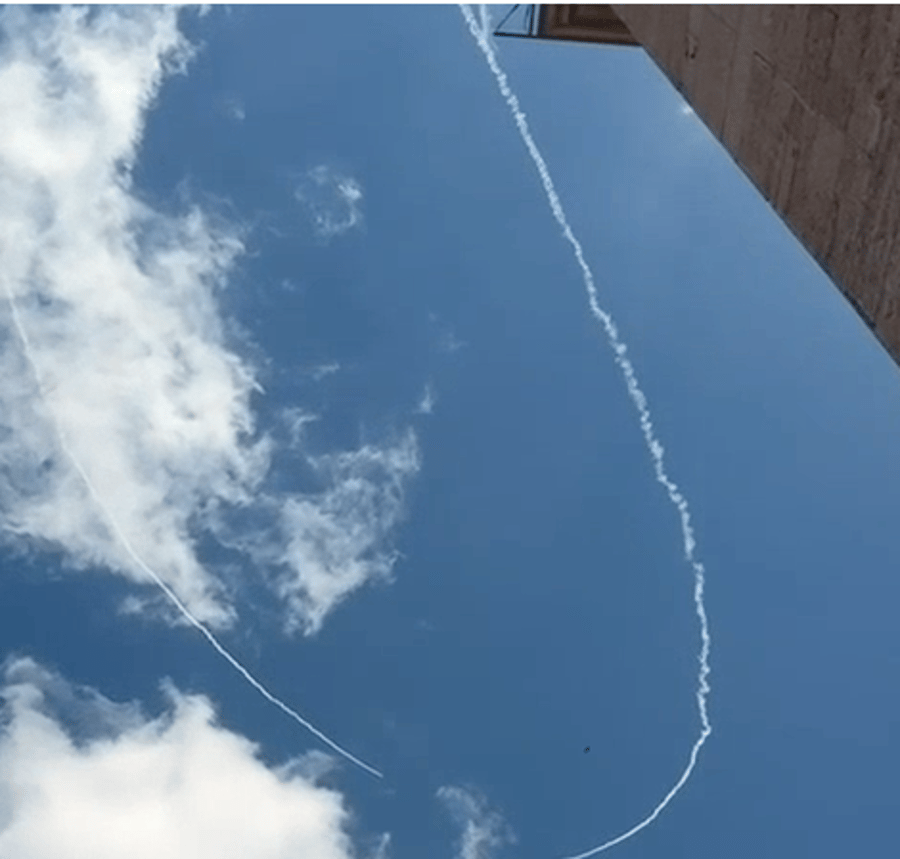 Interception seen over Gush Dan 
