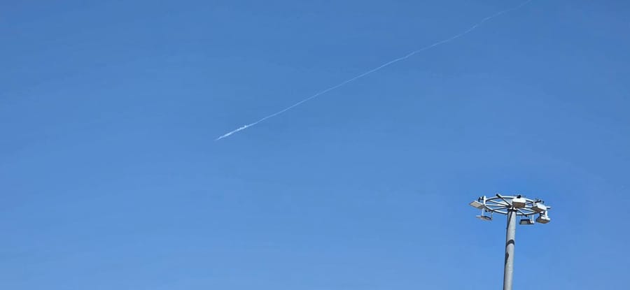 Iranian missile falls in an open area