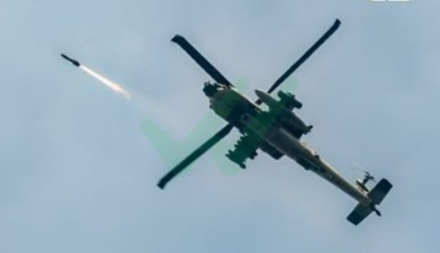 Attack helicopter strikes  targets in southern Lebanon