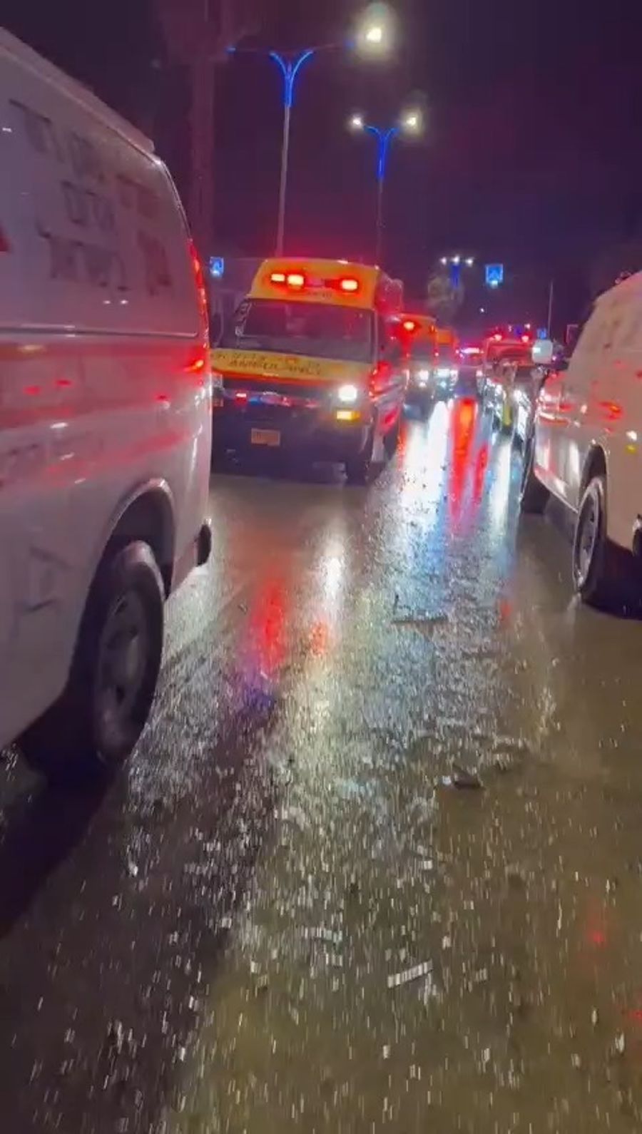 Many ambulances on scene Arad, March 21, 2026