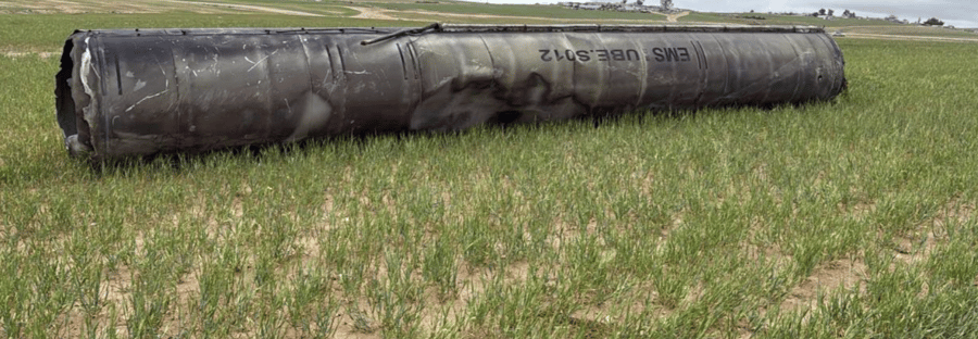 Giant part of Iranian missile falls in open area in the Negev