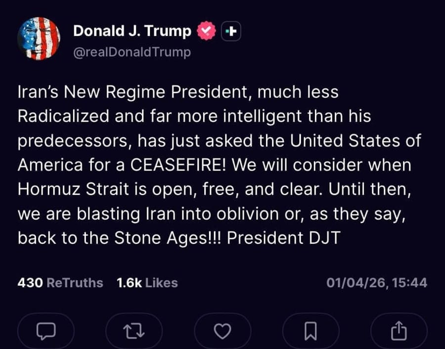 Trump: Iran requested a ceasefire