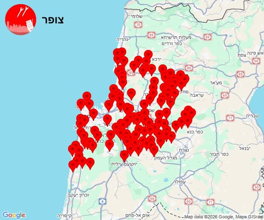Iranian missiles target Northern Israel