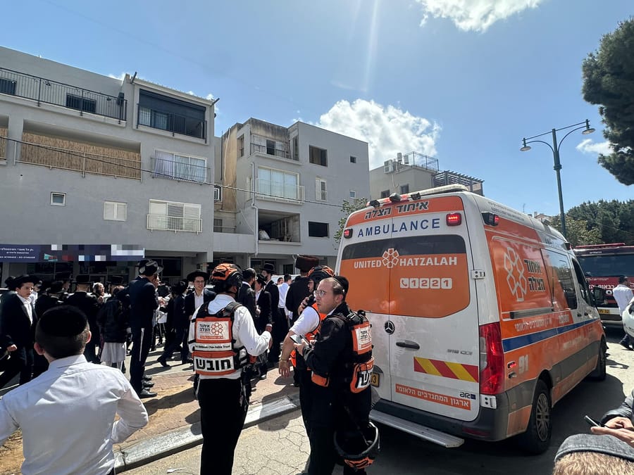Medics treat Israelis suffering from shock after Iranian submunition hit