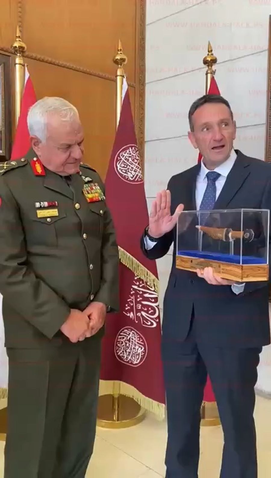Halevi in a meeting with Jordan’s Chief of Staff, Maj. Gen. Yousef Huneiti.