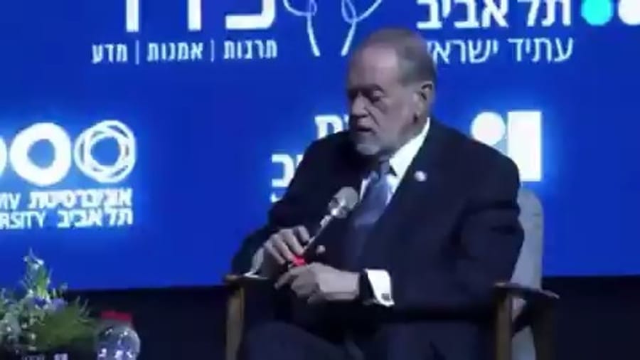 Mike Huckabee speaks in Tel Aviv, May 11, 2026