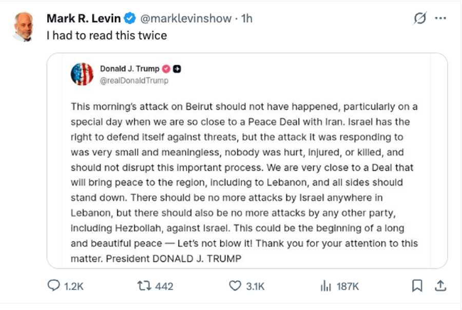 Mark Levin is incredibly surprised by Trump