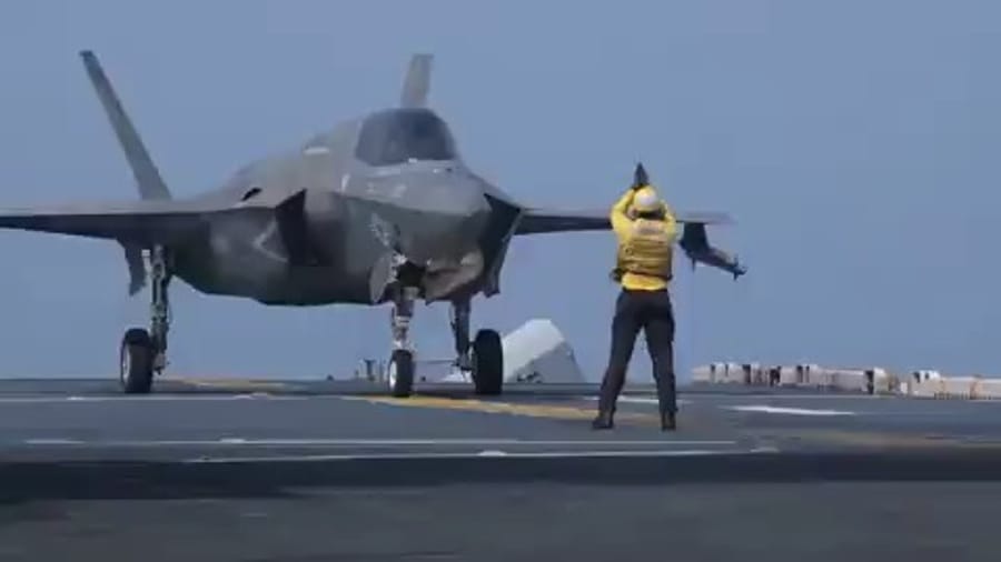 United States Central Command releases footage of F-35 fighter jets