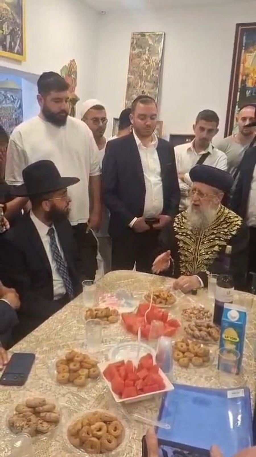 Rabbi David Yosef at the Gush Katif museum