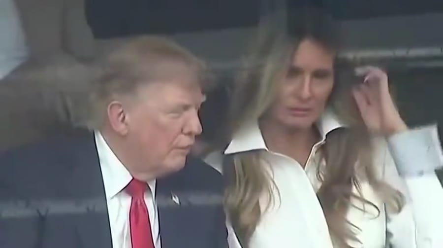 Trump talks to Melania