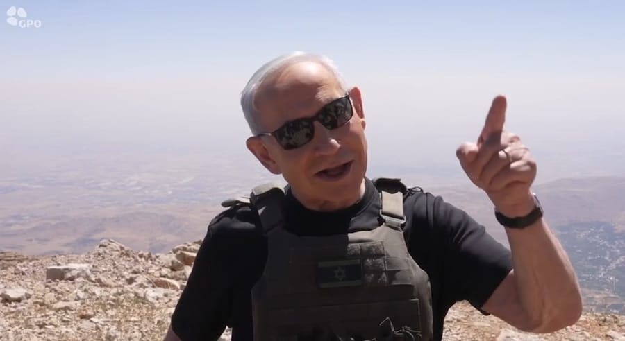 Netanyahu Visits Syrian Outpost, Says Israel "Very Close" to Defeating Iranian Regime