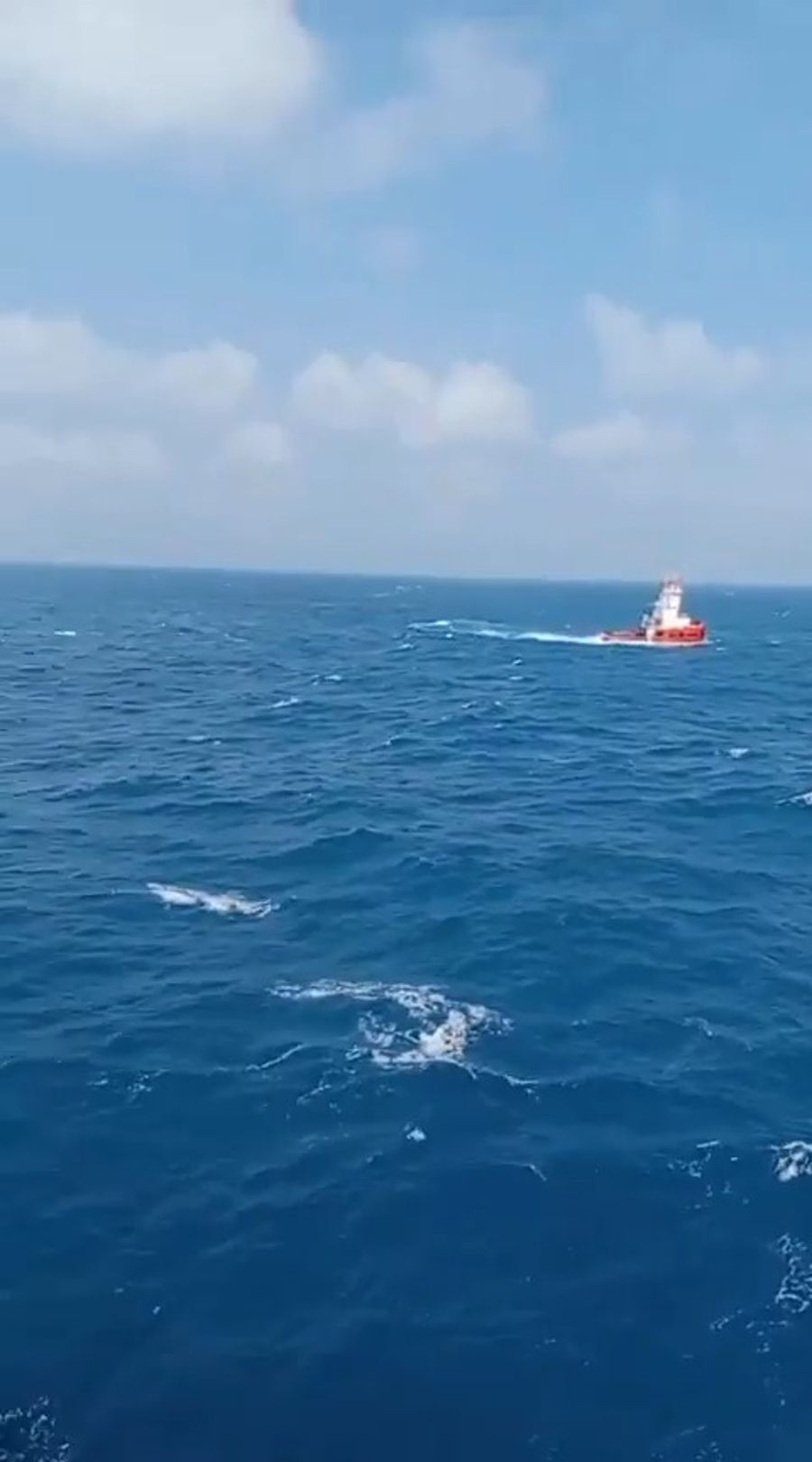 Moment the ferry capsized