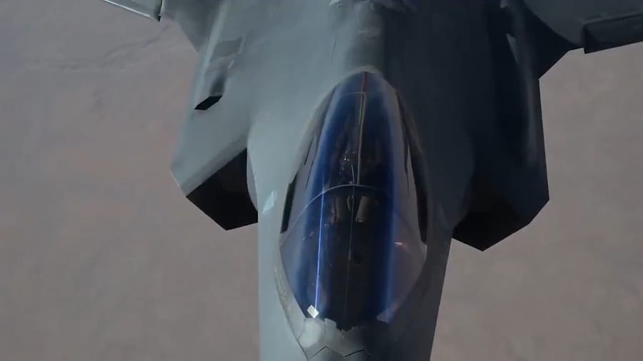 U.S. Air Force F-35A stealth fighters refueling