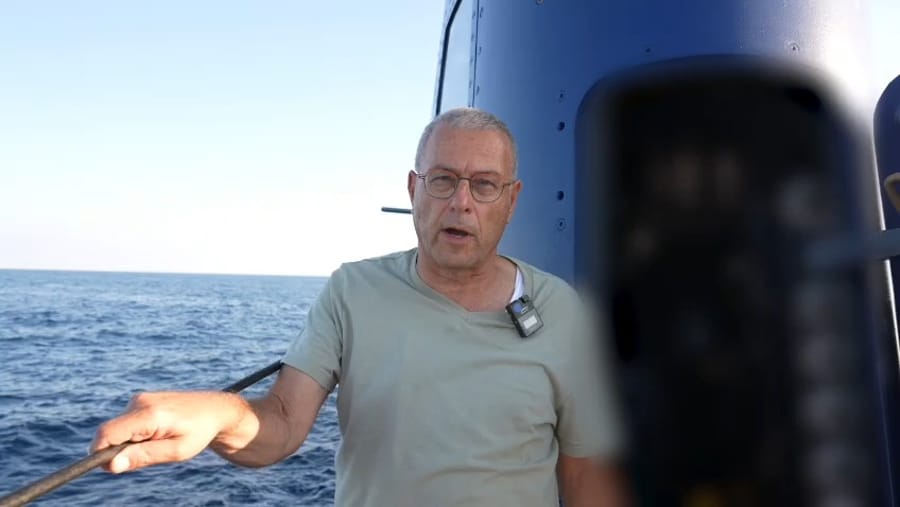 Kobi Finkler on the bridge of INS Drakon