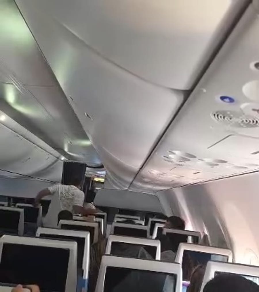 Moments during the plane's dive