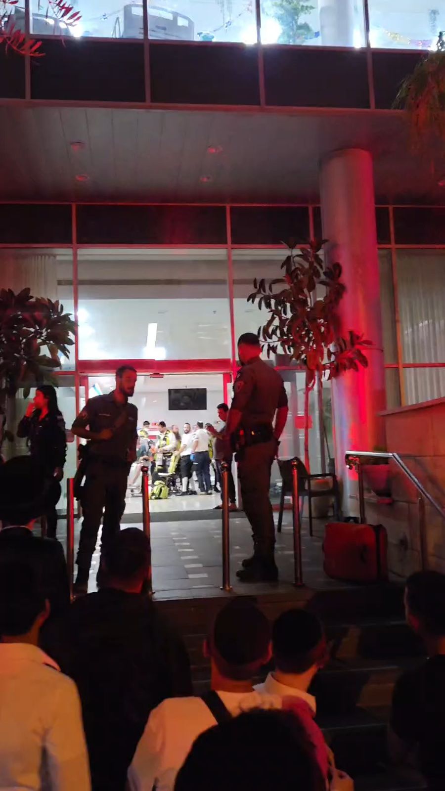 Scene of the fire at the Bnei Brak nursing home