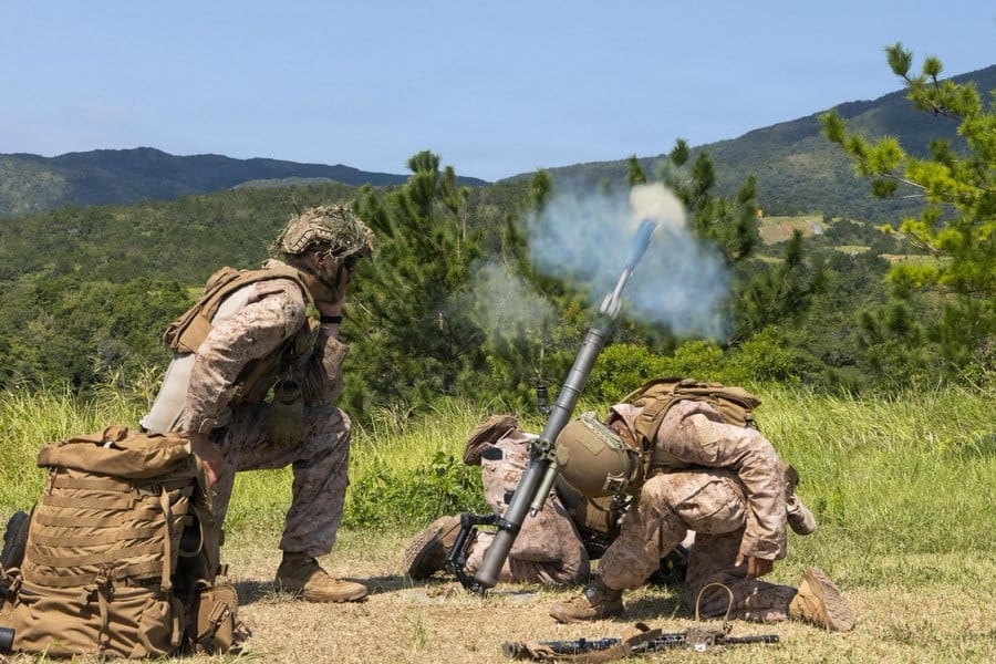 US Marines in action, illustration