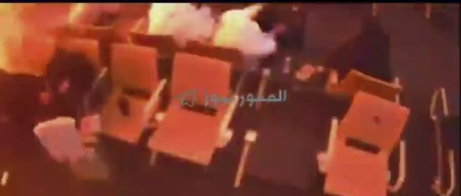 Moment of impact at King Khalid International Airport
