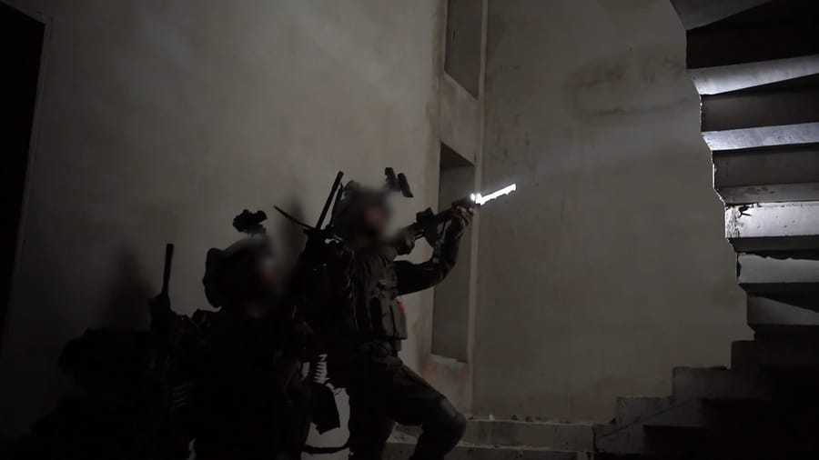 Division 91 forces operating in the security zone in southern Lebanon