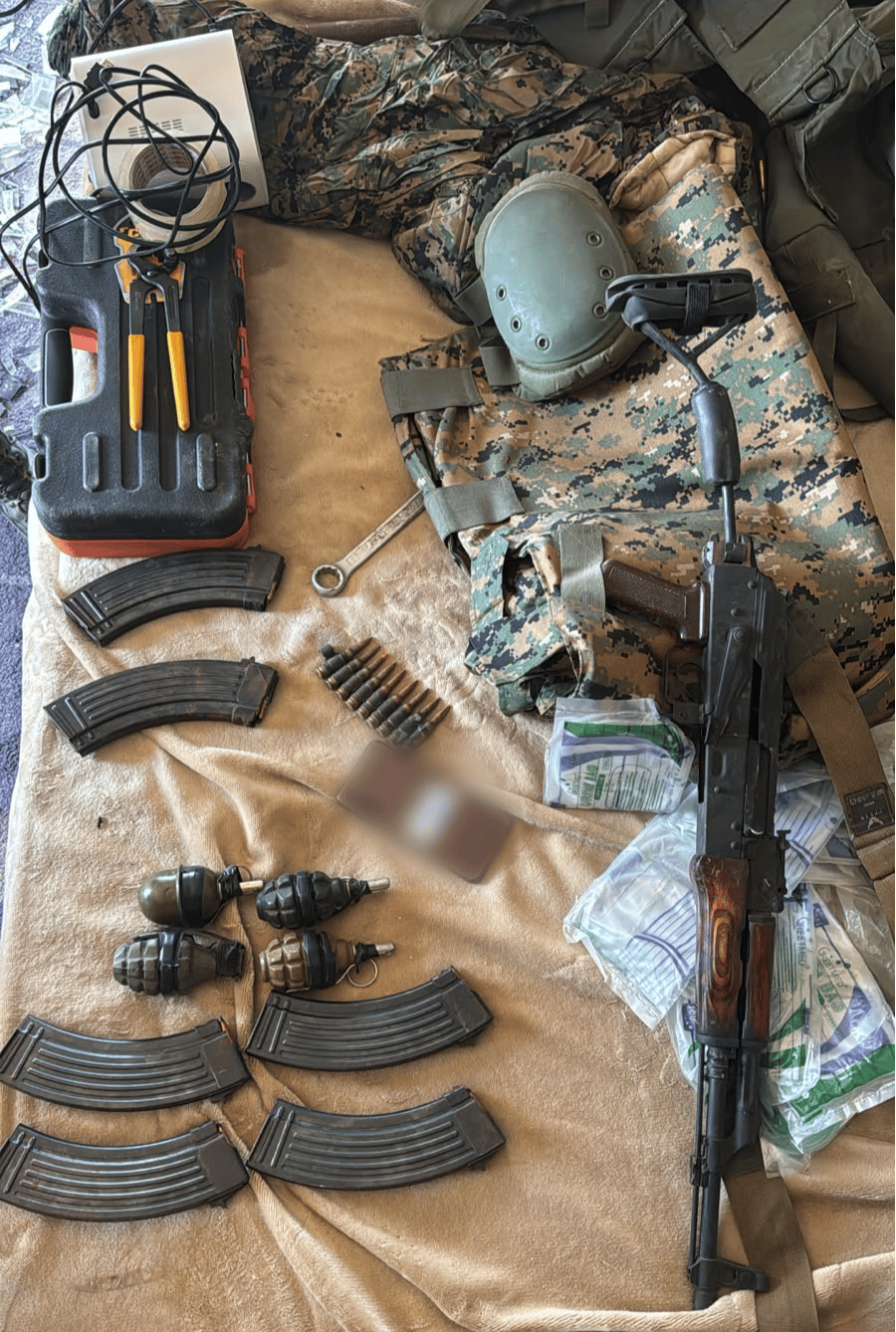 Weapons uncovered in the security zone in southern Lebanon
