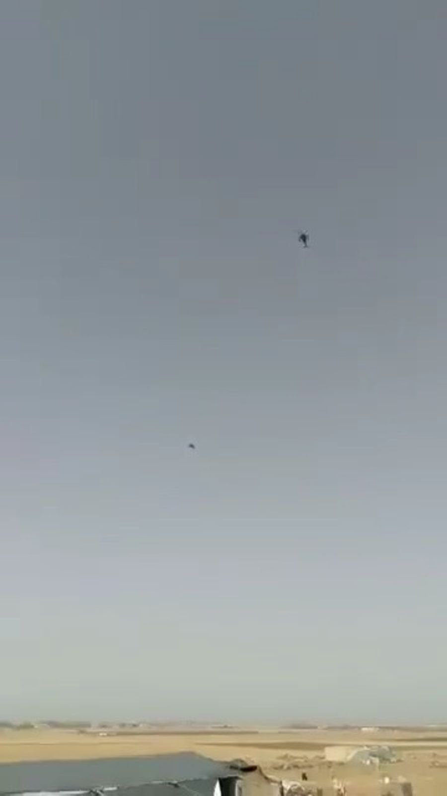 Footage of the helicopters