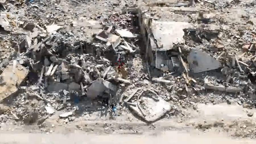 Footage of the strike