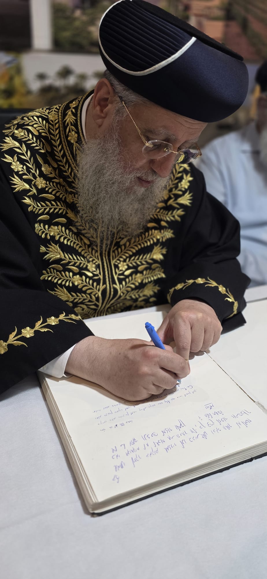 Rabbi David Yosef at the Gush Katif museum
