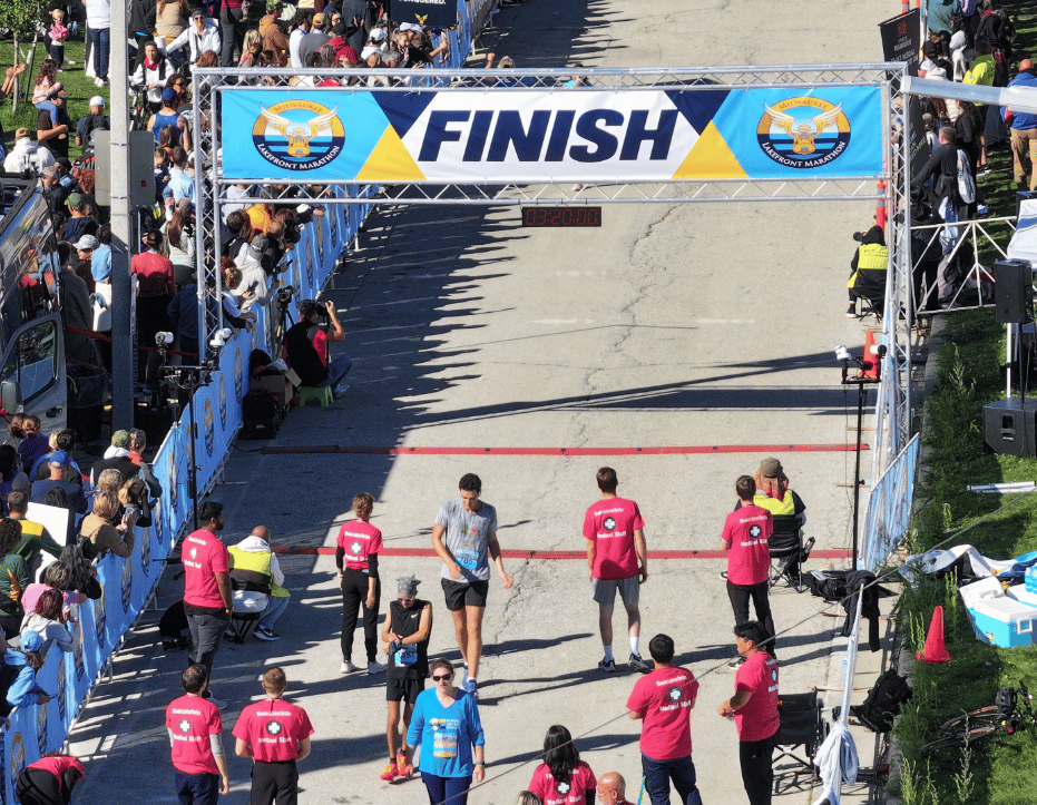 Finish line at the race, illustration