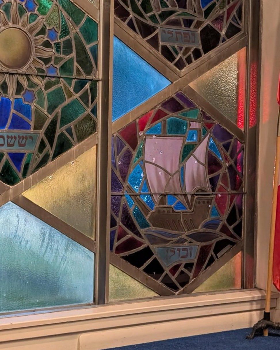 Bullet holes in the Canadian synagogue