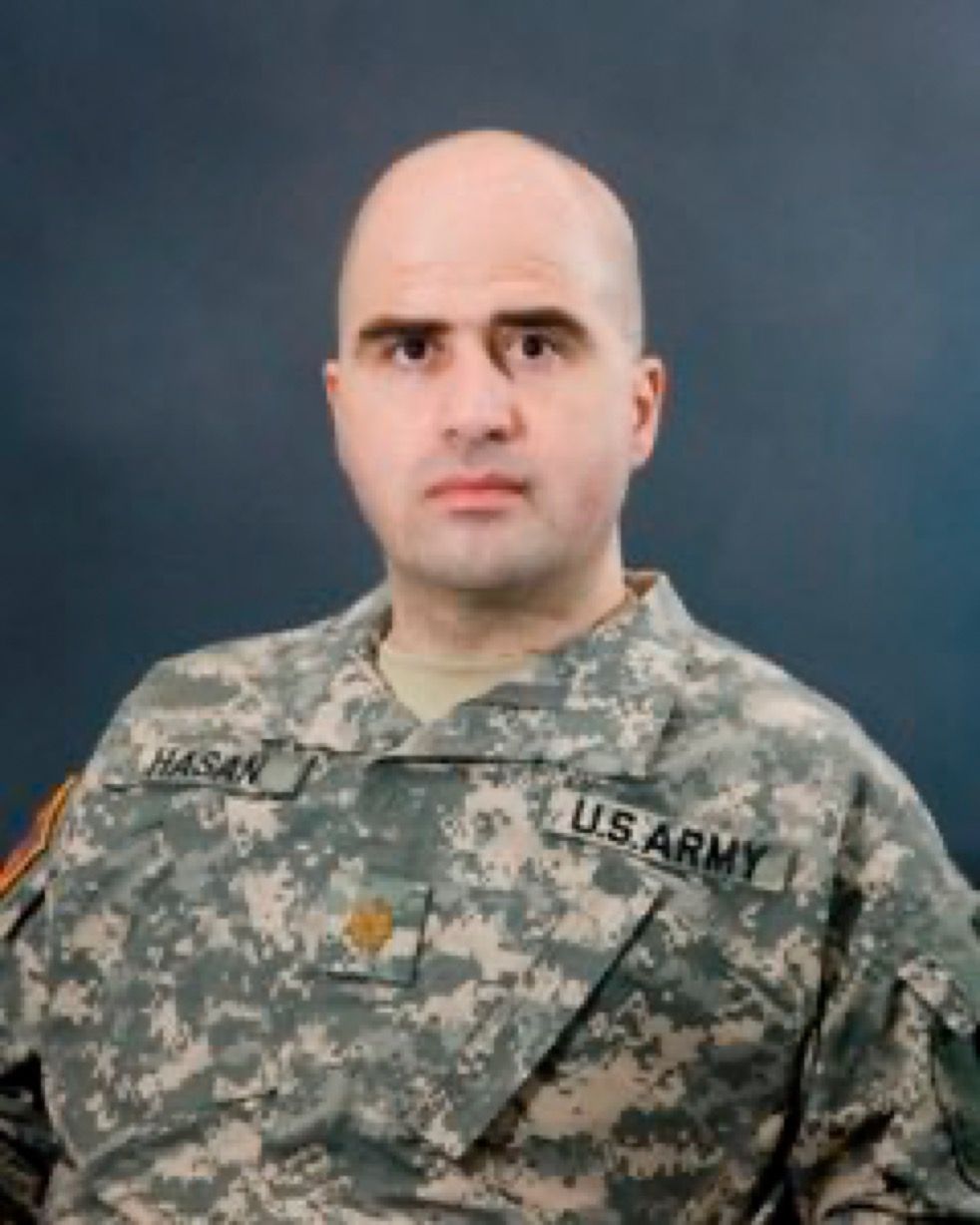 Nidal Malik Hasan, former US Army officer who murdered 13 and wounded 32