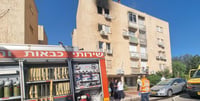 The scene of the fire in Arad