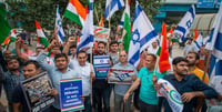 Demonstration at the Israeli embassy in India. Archive
