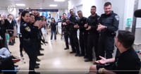 Watch: Israel Police officer wounded fighting Hamas terrorists on October 7 is promoted in hospital