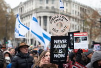 Protest against antisemitism in Britain.