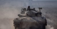 IDF tanks in the Gaza Strip.