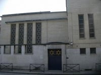 Rouen synagogue, target of an arson attack.
