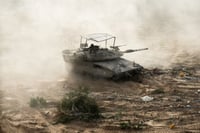 IDF tanks in the Gaza Strip.