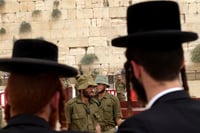 Haredim and IDF Soldiers at Western Wall