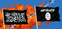 ISIS flags.