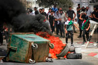 Israeli security forces clash with Palestinians in the West Bank town of Huwara, October 6, 2023. 