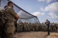 Yoav Gallant visits IDF soldiers fighting in Gaza