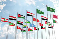 Arab League flags.