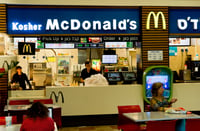 Kosher McDonald's branch in Tel Aviv, Israel.