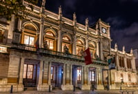 The Royal Academy of Arts, based in Burlington House on Piccadilly in London, England